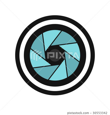 插图素材: round objective icon, flat style