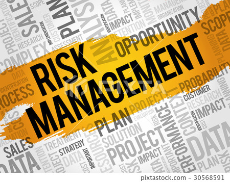 插图素材: risk management word cloud