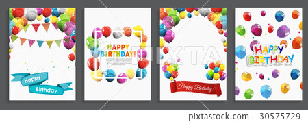 插图素材: happy birthday, holiday greeting and invitatio