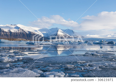 stock photo: jokulsarlon, blue ice lagoon. iceland