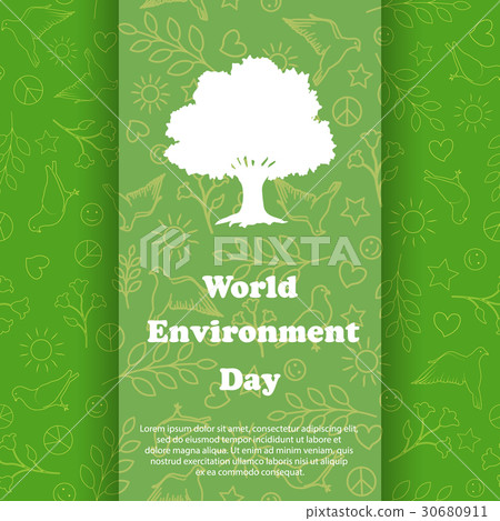 图库插图: world environment day. ecology background.