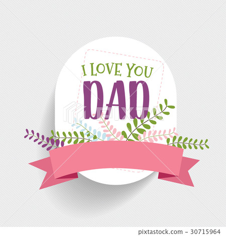 插图素材: happy fathers day card design. vector illustration