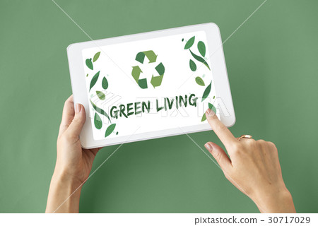 图库照片: nature recycle save the planet icon