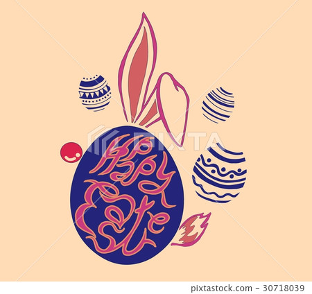 插图素材: happy easter egg season illustration graphic