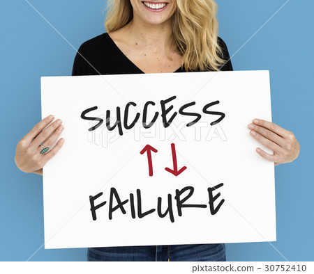 图库照片: success failure arrow up down word