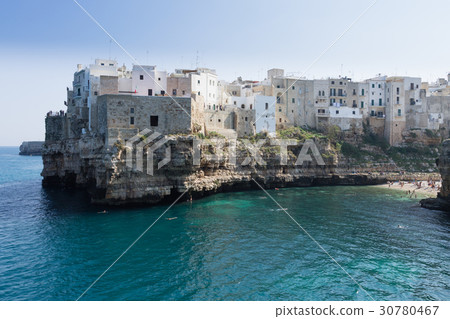 图库照片: polignano a mare view, apulia, italy