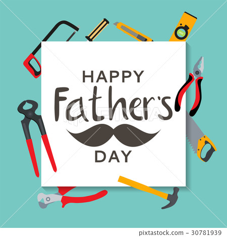 插图素材: fathers day background. best dad vector