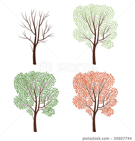 tree set. plant seasonal