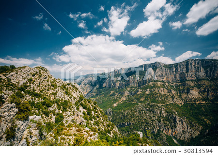 图库照片: aerial view of the gorges du verdon in france