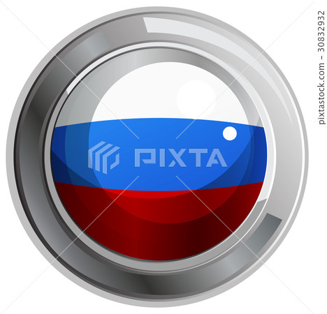 插图素材: round icon for russia flag