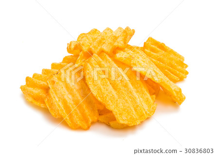 图库照片: wavy potato chips