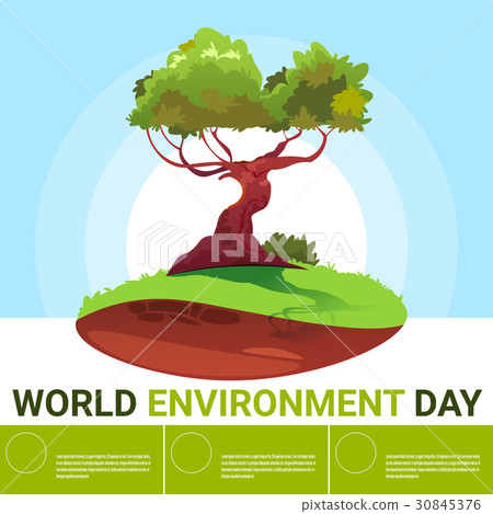 图库插图: world environment day ecology protection holiday