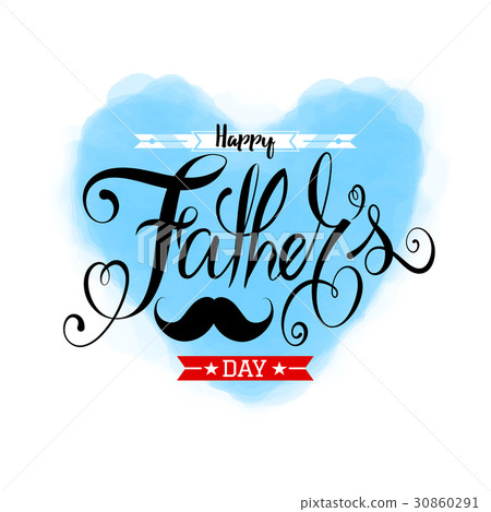 图库插图: fathers day lettering calligraphic.