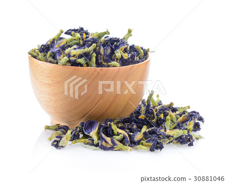 图库照片: dried pea flower on white background