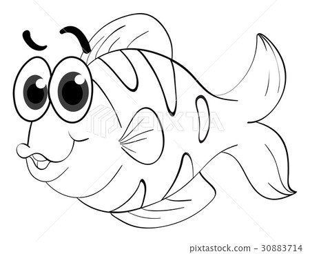 插图素材 animal outline for cute fish 查看全部