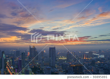 图库照片: beautiful clouds above bangkok, thailand