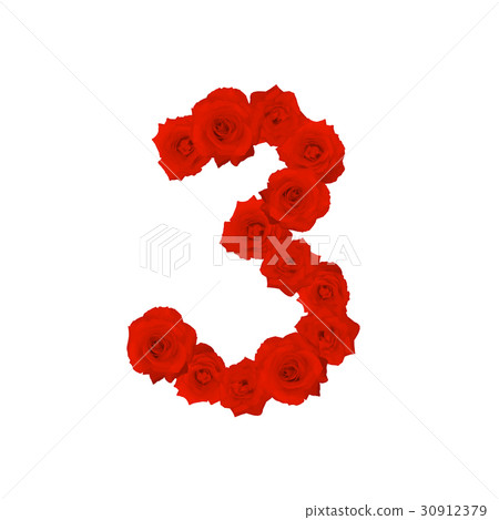 图库插图: the letter number three or 3, in the alphabet