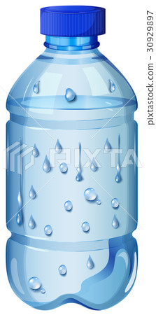 插图素材: drinking water in plastic bottle