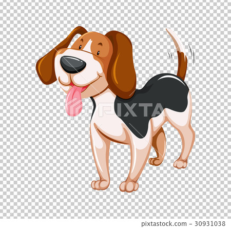 插图素材: little puppy on transparent background