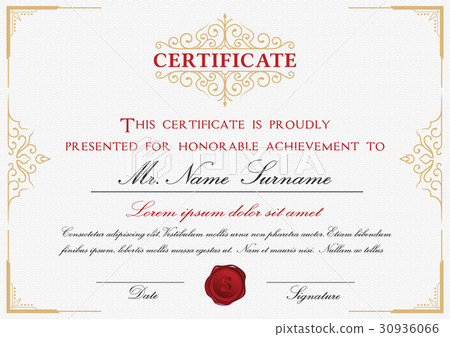 插图素材: certificate template design