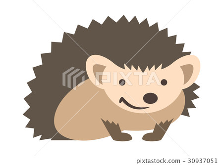 插图素材: cute smiling hedgehog kids cartoon illustration