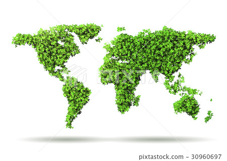 插图素材: ecology and green environment concept - 3d