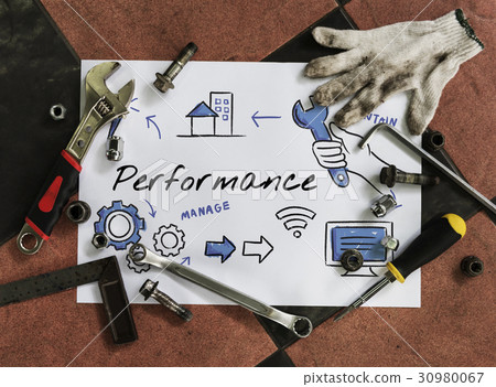 图库照片: technical performance evaluation assessment diagram