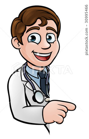 插图素材: doctor cartoon character pointing sign 查看全部