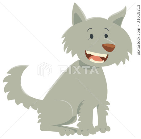 图库插图: wolf cartoon character