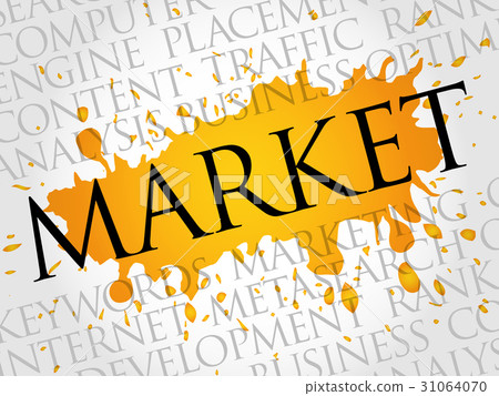 插图素材: market word cloud