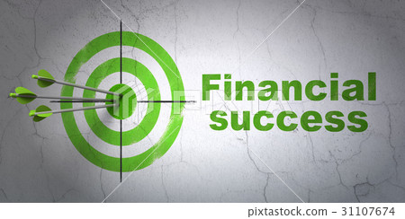 插图素材: money concept: target and financial success on 查看