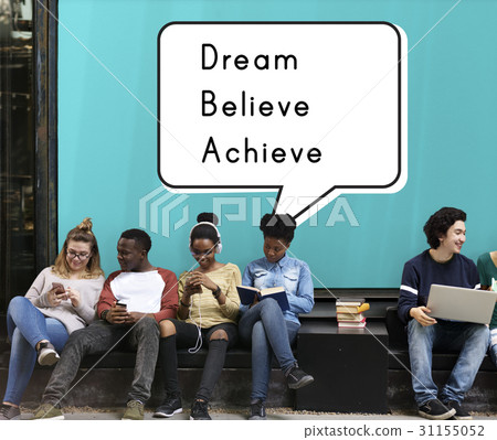 图库照片: dream believe achieve aspiration motivation vision