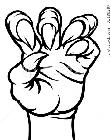 插图素材: claw monster talons hand