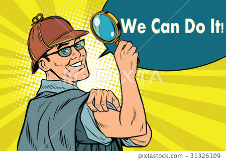 插图素材: sherlock holmes detective sleuth we can do it