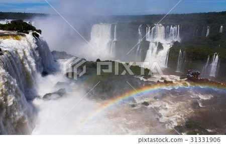 图库照片: waterfall cataratas del iguazu on iguazu river, brazil