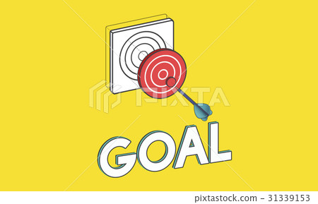 插图素材 goal focus aim sucess graphic