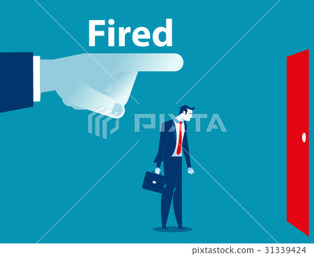 图库插图 being fired managers fingers showing the exit.