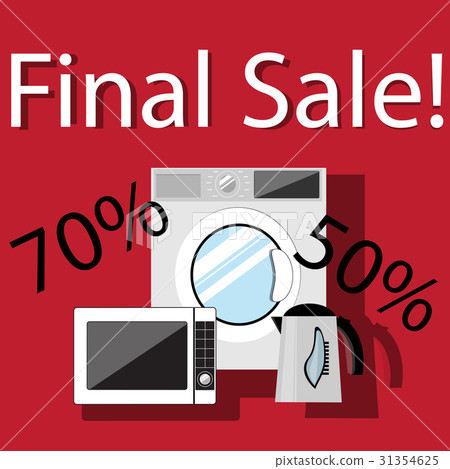 插图素材: poster final sale percent discount 50, 70 sale.