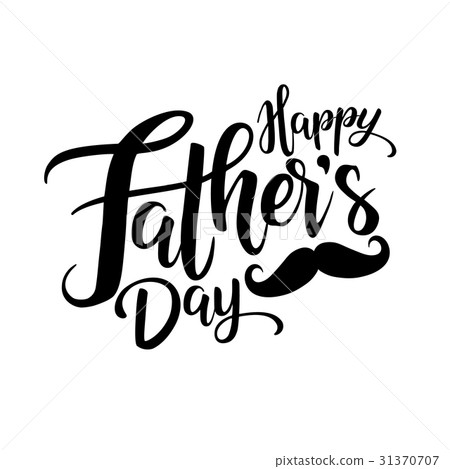 图库插图: happy fathers day lettering isolate on white
