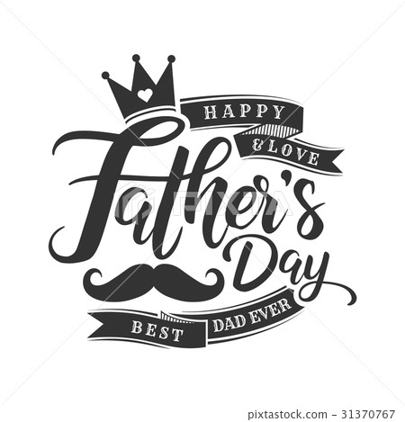 插图素材: happy fathers day lettering isolate on white 查看全部