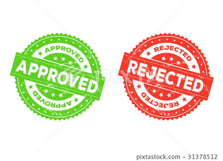 图库插图: approved and rejected stamp