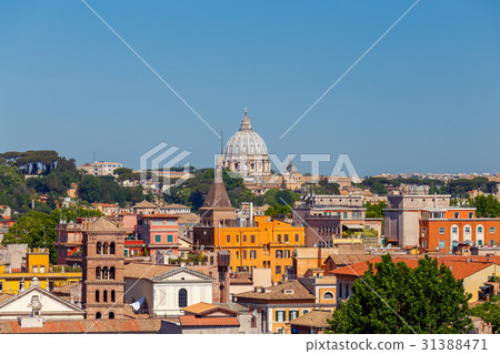 图库照片: rome. view of the city from the aventine hill.