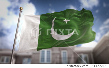 插图素材: pakistan flag 3d rendering on blue sky building 查看