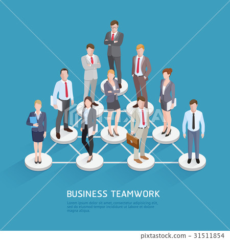 图库插图: business teamwork concepts.