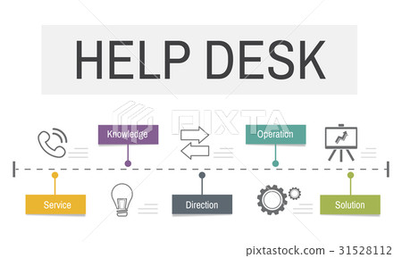 图库插图: help desk customer service word