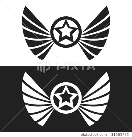 插图素材: star and wings logo