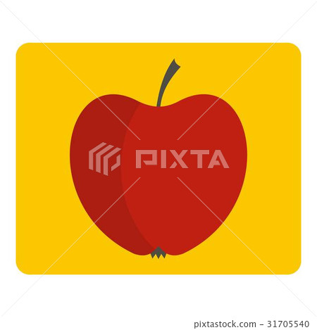 插图素材: red apple icon isolated