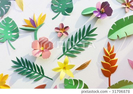 tropical handcrafted papercraft nature petals 31706878