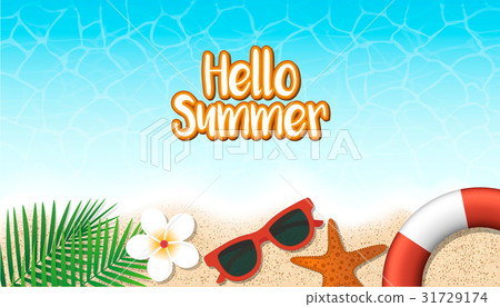 图库插图: hello summer holiday background.