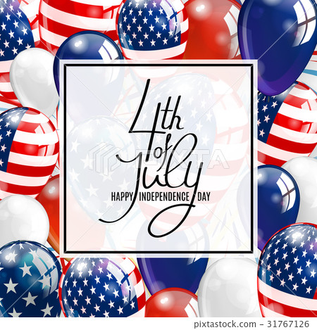 插图素材: happy independence day of usa.